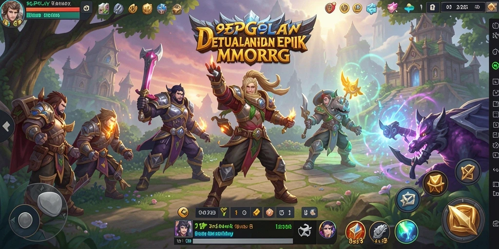 Tampilan screenshot permainan MMORPG yang mendetail dan dinamis.