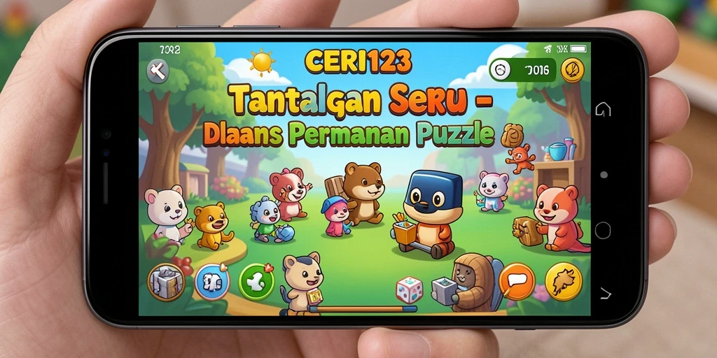 Screenshot gameplay CERI123 menampilkan tantangan puzzle yang menarik.