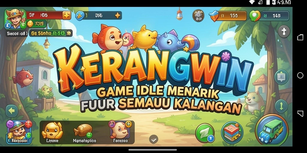 Tampilan gameplay menarik dari KERANGWIN yang seru dan santai.