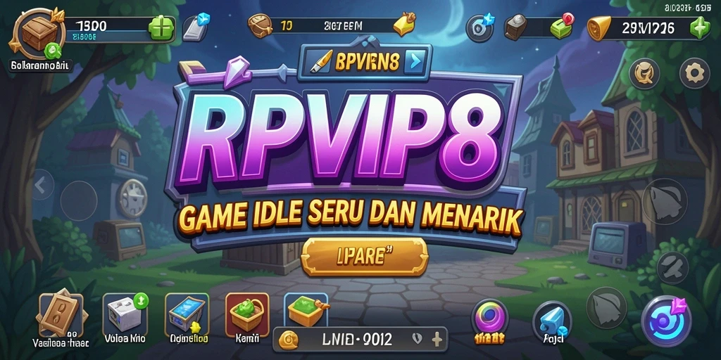 Screenshot RPVIP8 menampilkan aksi gameplay Idle yang mengasyikkan dan santai.