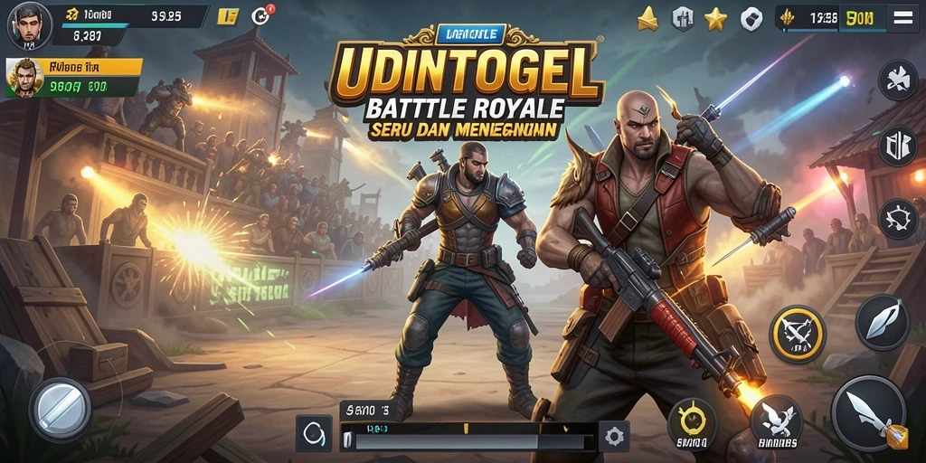 Tampilan gameplay seru di arena Battle Royale UDINTOGEL.